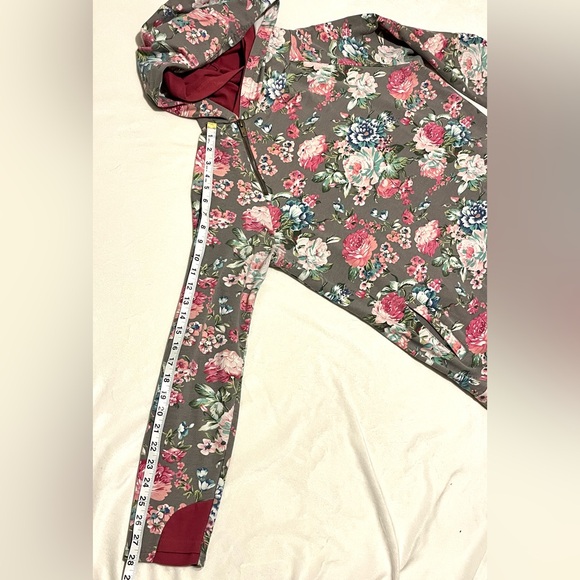 Ampersand Ave Women’s DoubleHood Sweatshirt Floral Hoodie with Pockets Size XXL - Picture 9 of 16
